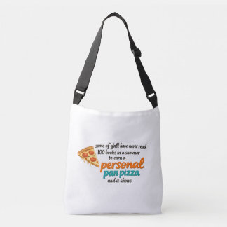 Rolig Personlig Pan Pizza Retro Läsning Axelväska
