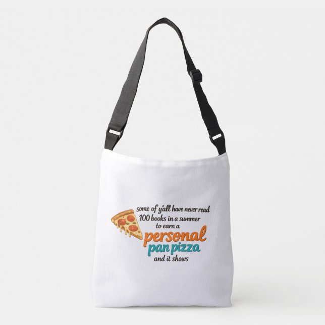 Rolig Personlig Pan Pizza Retro Läsning Axelväska (Framsida)