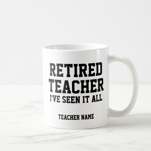 Rolig personlig pensionerad lärare-mugg kaffemugg (Höger)