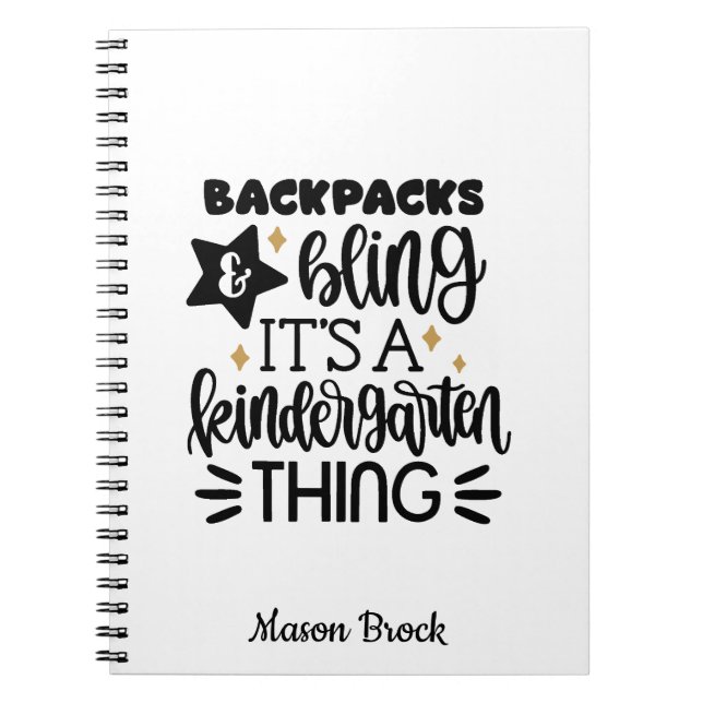 Rolig personlig present anteckningsbok för förskol (Framsidan)