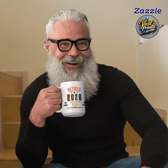 Rolig Personlig Retro Pensionerad Kaffemugg (Funny Retirement Personalised Retro Retired Coffee Mug)
