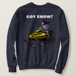 Rolig Personlig Snöskoter Skelett Åkare Lång Ärmad Tröja