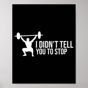 Rolig personlig tränare som säger present Gymsträn Poster