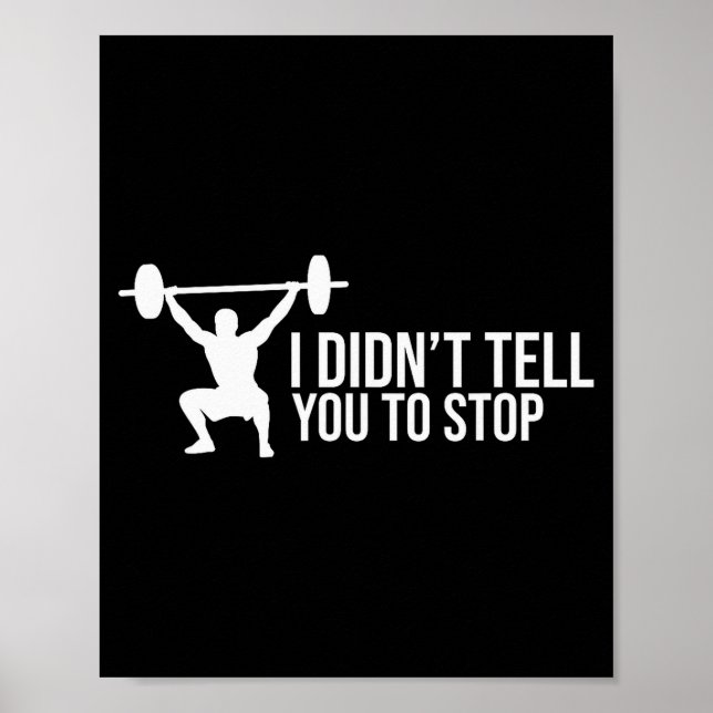 Rolig personlig tränare som säger present Gymsträn Poster (Framsidan)