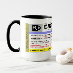 Rolig personligRx ETIKETT - receptkaffe Mugg