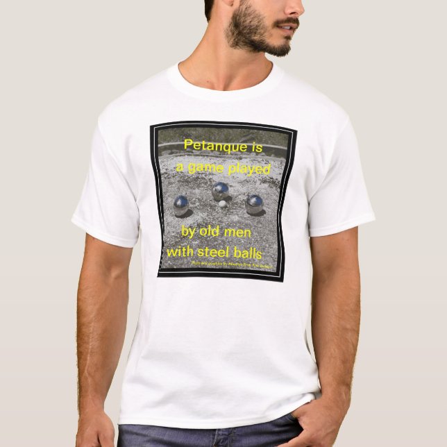 Rolig Petanque T-tröja T-shirt (Framsida)