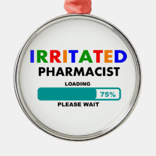 Rolig Pharmacist som laddar T-tröja Julgransprydnad Metall