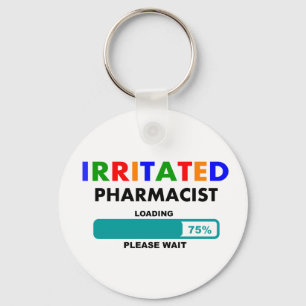 Rolig Pharmacist som laddar T-tröja Nyckelring