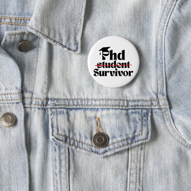 Rolig PhD-examensmärke – Akademisk humordesign Knapp (In Situ)