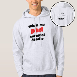 Rolig PhD-överlevnad Anpassad Doktorsnamn Laddar  Hoodie