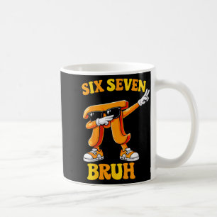 Rolig Pi-dag Sex Sju Bruh 6 7 Math Meme Barn Pojke Kaffemugg