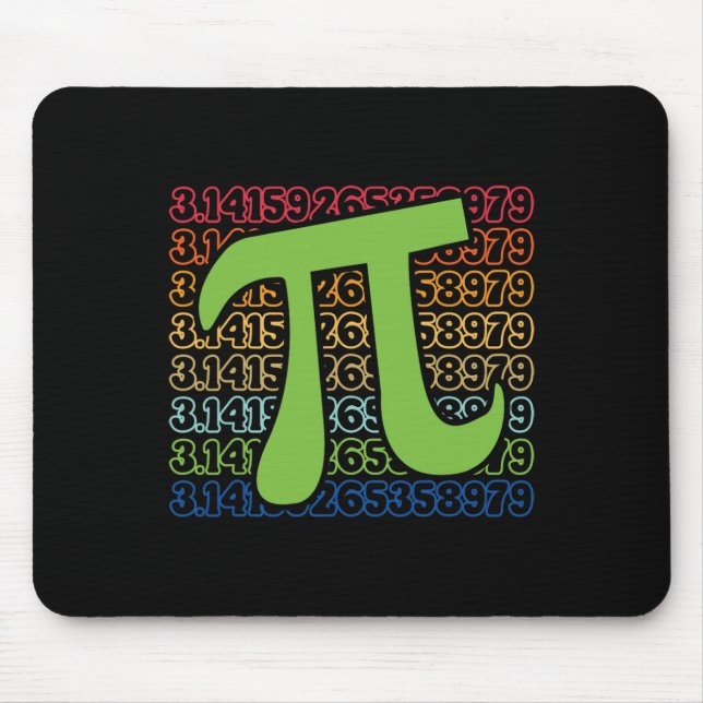Rolig Pi-dagen 3.14 Pi-symbol Spiral Nummer Math K Musmatta (Framsidan)