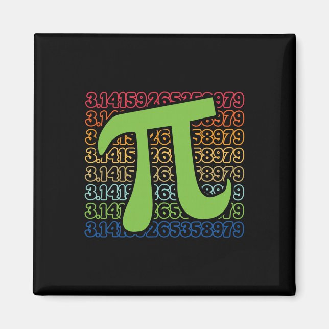 Rolig Pi-dagen 3.14 Pi-symbol Spiralnummer Matemat Magnet (Framsidan)