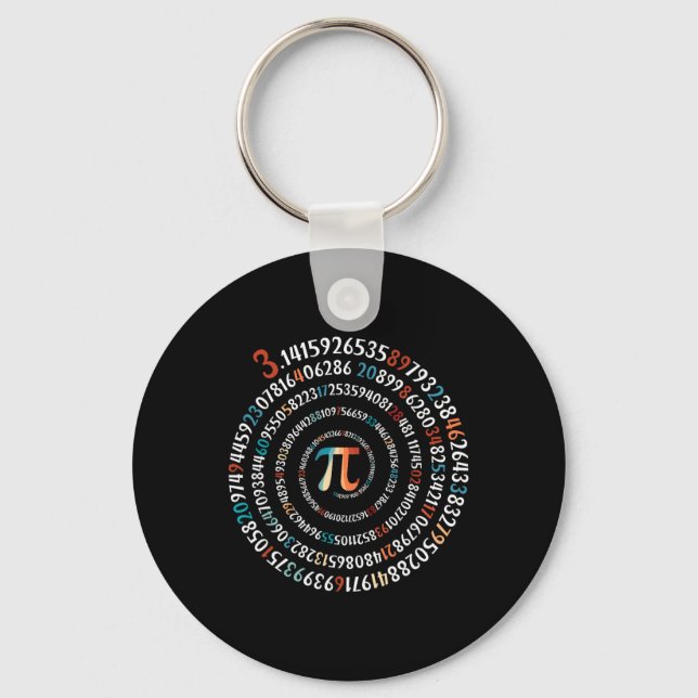 Rolig Pi-dagen 3.14 Pi-symbol Spiralnummer Matemat Nyckelring (Framsida)