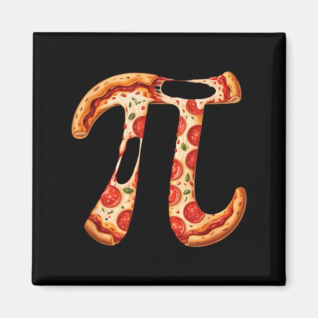 Rolig Pi-dags Pizza Matematik Design För Lärare St Magnet (Framsidan)
