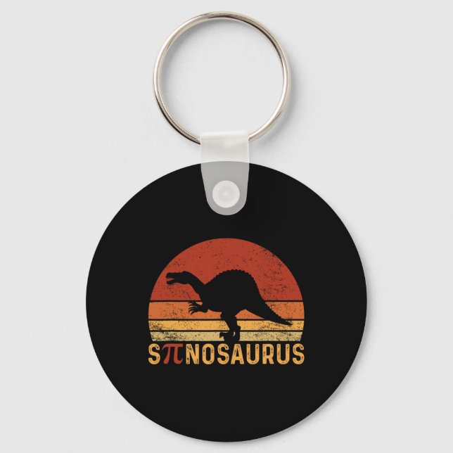 Rolig Pi-dags Pun Spinosaurus Dinosaurie Matematik Nyckelring (Framsida)