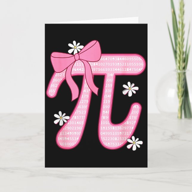 Rolig Pi-dags Spiral Pi Matte Coquette Båge Rosa P Kort (Framsida)