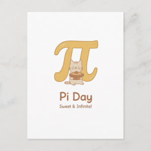 Rolig Pi-dagsdjur med paj – Math Älskare Present Helg Vykort