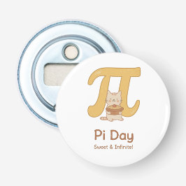 Rolig Pi-dagsdjur med paj – present till matematik Flasköppnare