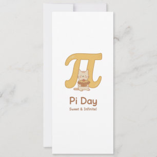 Rolig Pi-dagsdjur med paj – present till matematik Inbjudningar