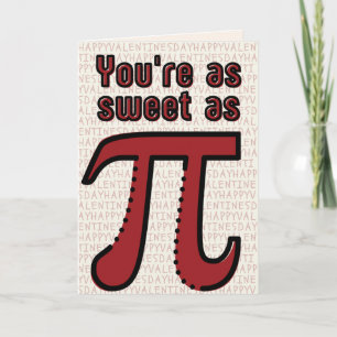 Rolig Pi-matematikskämt Alla hjärtans dag-kort Kort