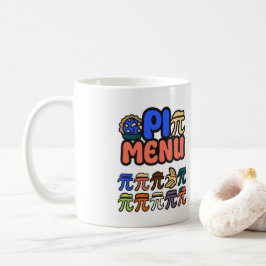 Rolig Pi-meny kaffekopp – present till matematikäl