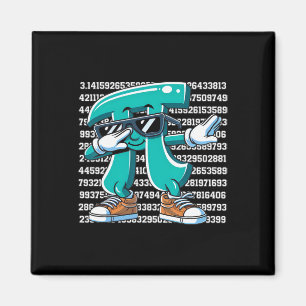 Rolig Pi-symbol Dabbing Kids Pojkar Ungdom Matemat Magnet