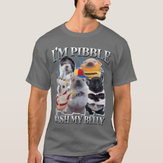 Rolig Pibble Hund Meme Hjärnrot Tvätta Min Buk T Shirt