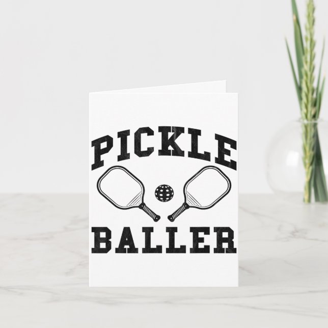 Rolig pickle baller citat paddleball pickleball kort (Framsida)