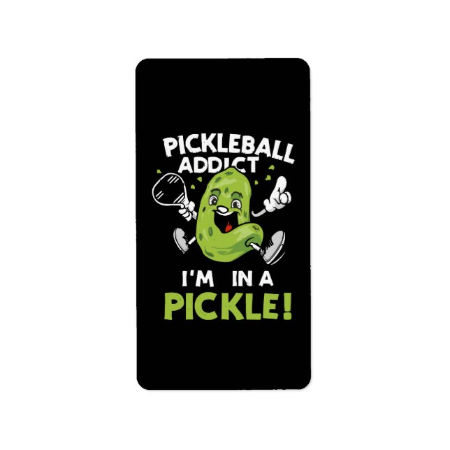 Rolig-Pickleball Adressetikett (Framsidan)