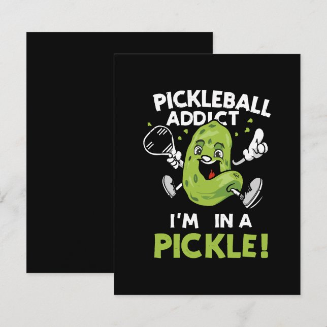 Rolig-Pickleball Anteckningskort (Fram/baksida)