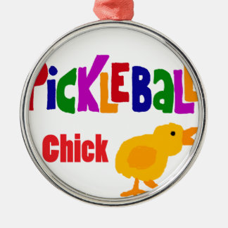 Rolig Pickleball chickkonst Julgransprydnad Metall