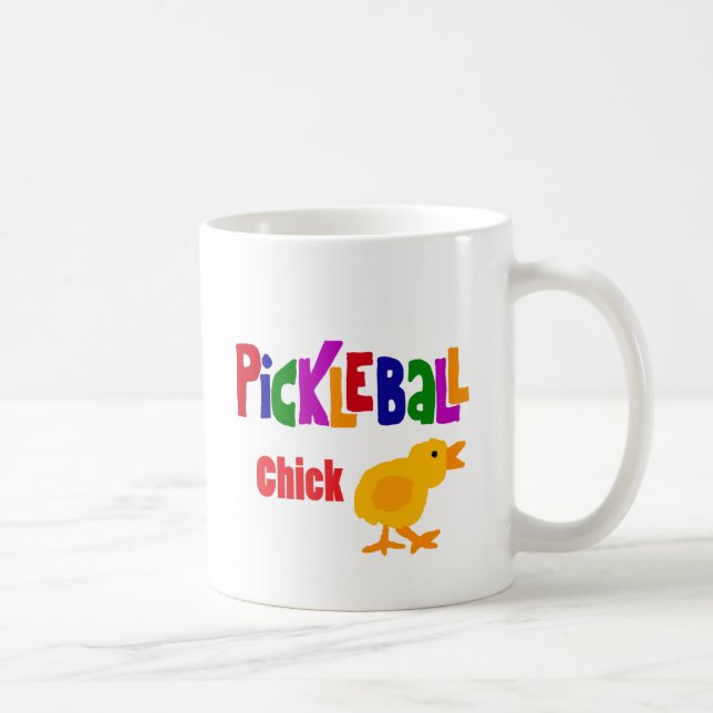Rolig Pickleball chickkonst Kaffemugg (Höger)