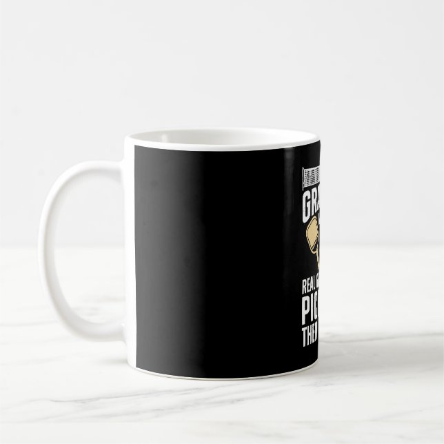 Rolig Pickleball-design För Män Farfar Pickleball Kaffemugg (Vänster)