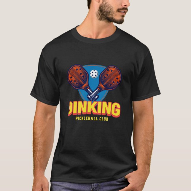 Rolig Pickleball Dinker Team Dricker T Shirt (Framsida)