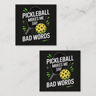 Rolig Pickleball Får Mig Att Säga Fula Ord Fyrkantigt Visitkort
