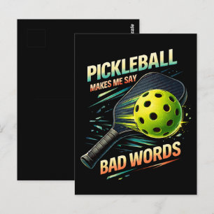 Rolig Pickleball Får Mig Att Säga Fula Ord Spelare Vykort