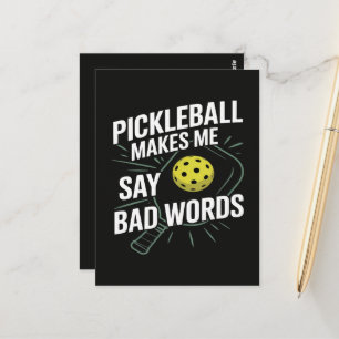 Rolig Pickleball Får Mig Att Säga Fula Ord Vykort