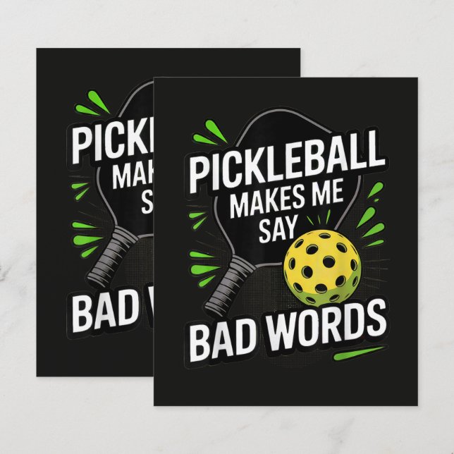 Rolig Pickleball Får Mig Att Svära (Fram/baksida)