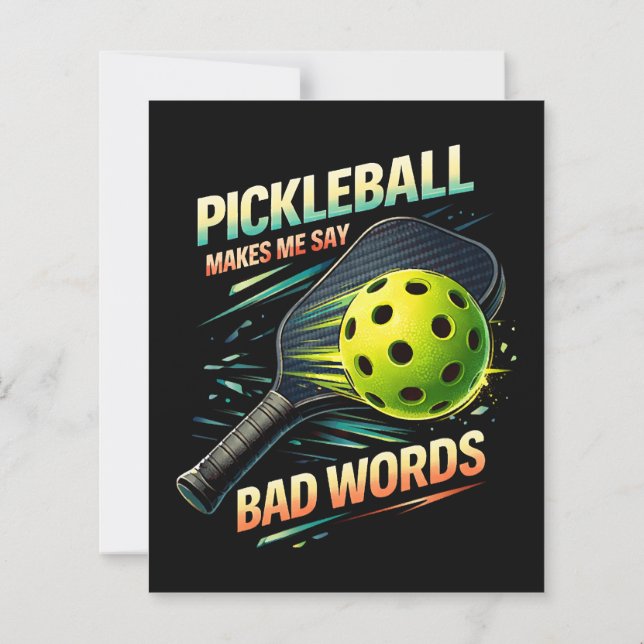 Rolig Pickleball Får Mig Att Svära Pickleballspela (Baksida)