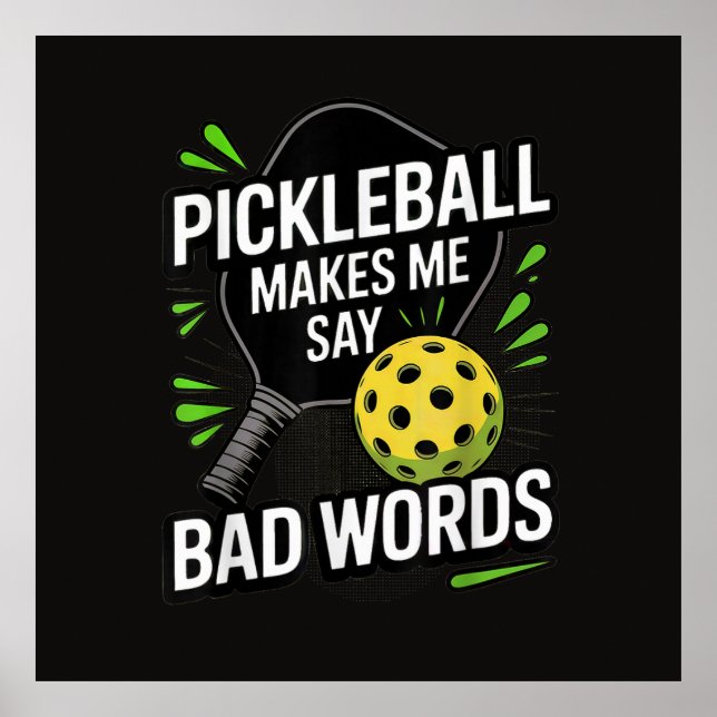 Rolig Pickleball Får Mig Att Svära Poster (Framsidan)