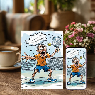 Rolig Pickleball Födelsedag Kort