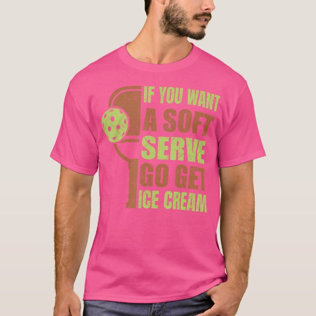 Rolig Pickleball För T Shirt (Framsida)