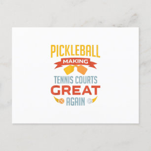 rolig pickleball gör tennisbanor bra igen meddelande vykort