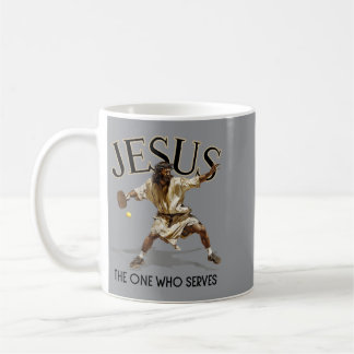 Rolig Pickleball Jesus Den Som Servar Kaffemugg