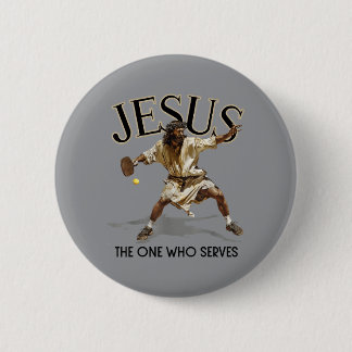 Rolig Pickleball Jesus Den Som Servar Knapp