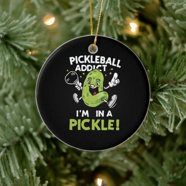 Rolig-Pickleball Julgransprydnad Keramik (Träd)
