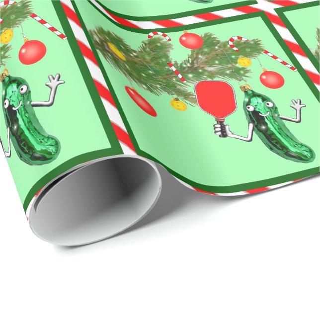 Rolig Pickleball Julpresentpapper Presentpapper (Rullad Hörn)