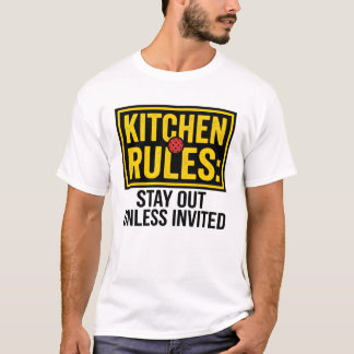 Rolig Pickleball Köksregler Varnings skylt T Shirt