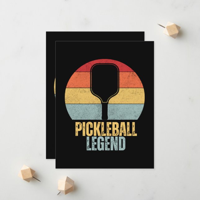 Rolig Pickleball Meddelande (Fram/Back In Situ)